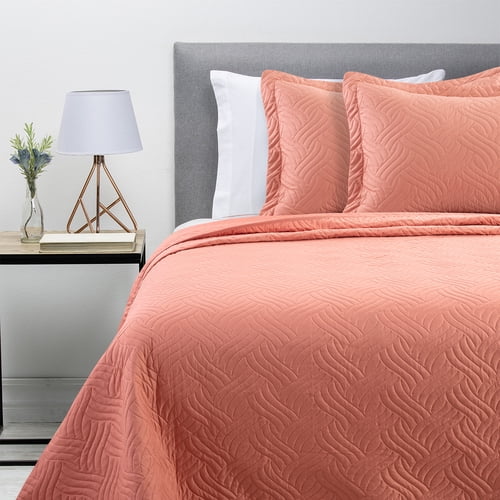 Zahr - Cubrecama Ultrasonic Color Coral King