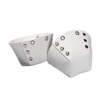 Magideal - Es Para Los Dedos De Los Patines De Ruedas Cubierta A Para Equipos De Cuero De Imitación Cubiertas Para Los Dedos De Los Pies , Blanco