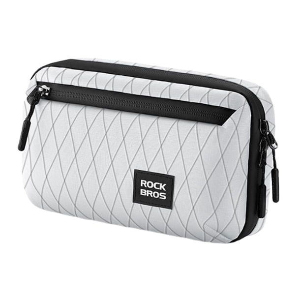 Bolso de manillar de bicicleta bolsita de bicicleta bolsita resistente al agua accesorios pequeños accesorios de ciclismo bolsita de hombro bolsas de Blanco