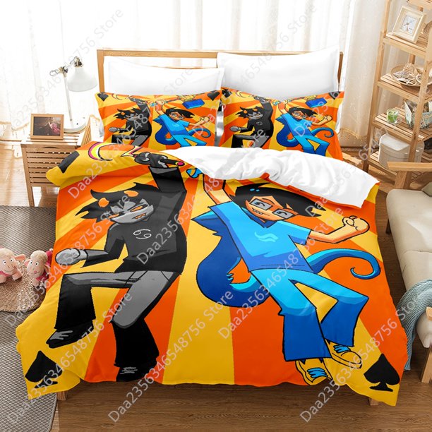 v688 Bed Sheets Homestuck Bedding Set Single Twin Full Queen King Size Bed Set Adult Kid Bedroom Duvetcover Sets Anime Bed Sheet Set 3-Piece Bedding Set (1 Duvet Cover + 2 Pillow Shams) Bed Sheets ju