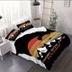 thumbnail image 1 of 3pcs Paragliding Theme Retro Style Poster Duvet Cover Set - Quilt Cover Combination Suitable for All Seasons, 1 of 1