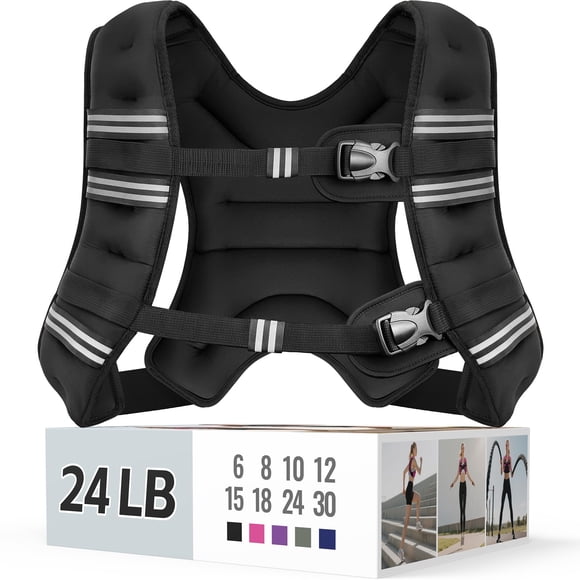 Chaleco pesado Zeerun de 11 kg para mujeres y hombres de 24 libras con reflectante