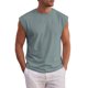 thumbnail image 5 of INSPIRE CHIC Camiseta sin mangas de entrenamiento para hombre, ajuste holgado, gimnasio, verano, camisetas sin mangas M Gris, 5 of 6