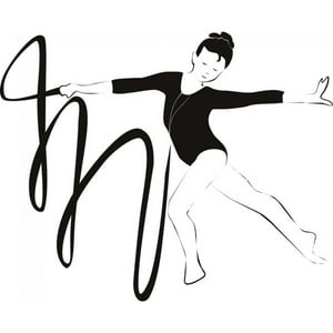 Rienda Libre Graphics - Decomural Gymnast & Ribbon Gymnastics Dancing Ws-17910