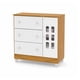 thumbnail image 4 of Comoda Maria 4 Cajones Con Puerta Blanca Miel, 4 of 5