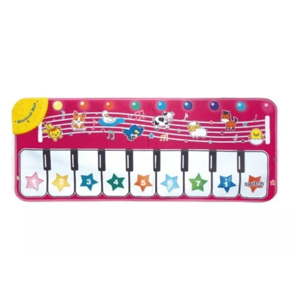 Piano Rosado Touch Musical Alfombra 100x40cm Bebes Niñ@s Diversión
