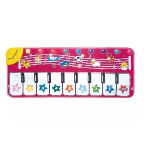Genérico - Piano Rosado Touch Musical Alfombra 100X40Cm Bebes Niñ@S Diversión