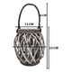 thumbnail image 3 of Candelabro Porta Vela Mimbre Rustico Gris Terraza Decoracion, 3 of 7