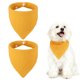 thumbnail image 1 of Uxcell Pañuelos Triangulares para Perros con Botón, Suave Bufanda para Mascotas Cómoda Baberos Triangulares Lavables Ajustables (Tela, 2 Piezas, Amarillo Oscuro) para Cachorros Pequeños y Medianos, 1 of 7