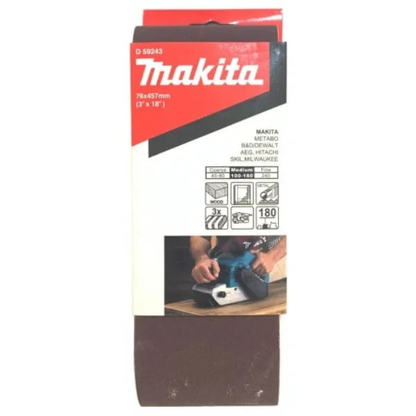 Makita - Lijas Banda (3 Unid) 3x18'' 76x457mm Grano 180