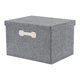 thumbnail image 1 of REGALWOVEN Cubo de Almacenamiento, Caja de Tela con Tapa y Asa para Estantes de Armario, Cesta Plegable para Organizar Ropa Libros Gris 15.7*11.8*9.8in, 1 of 7