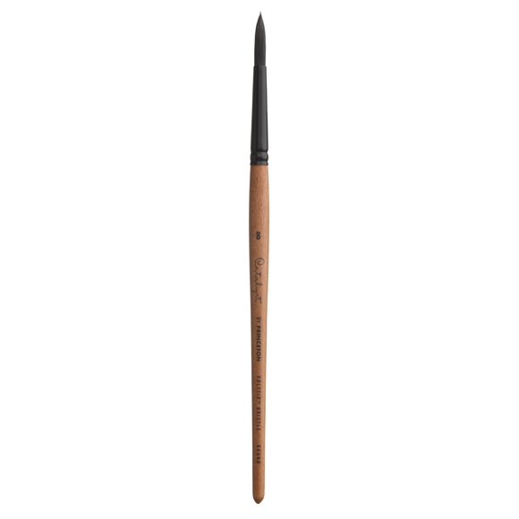 Pincel Princeton Catalyst tamaño 8 con mango de madera clara