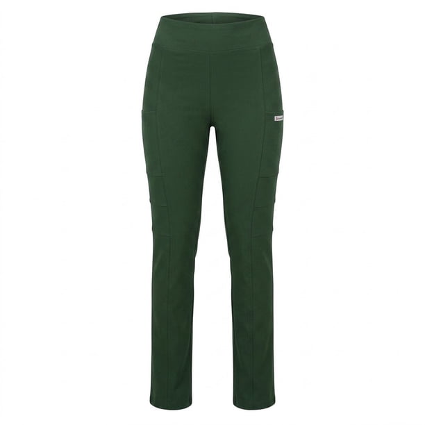 Pantalón clinico elasticado Spandex. - Verde Botella