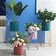 thumbnail image 3 of Porta Macetero Pedestal Maceta Plantas Verde Dorado Mediano, 3 of 9