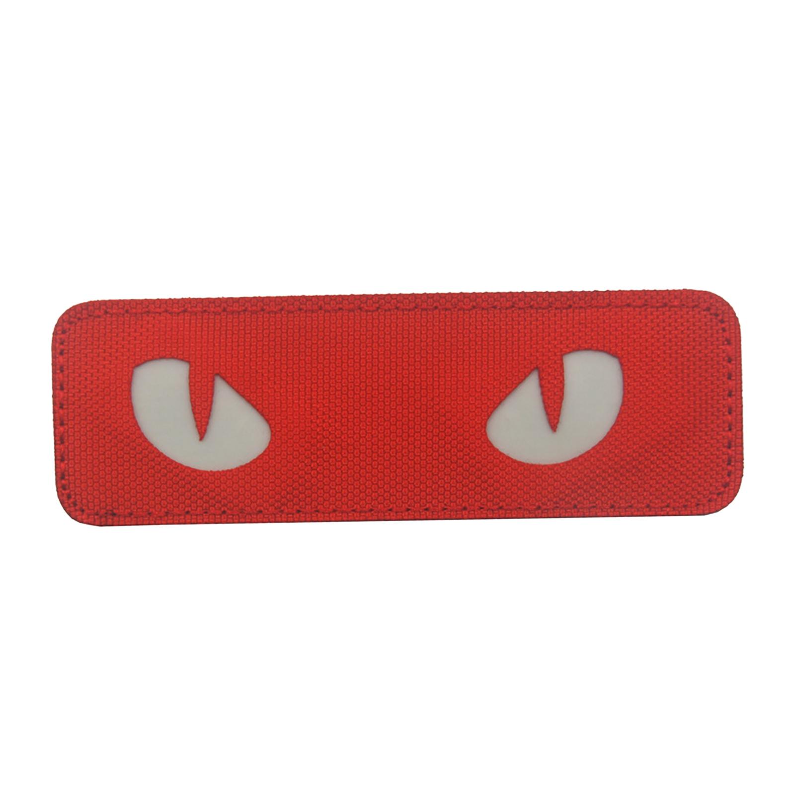 Ioensy - Parches De Ojos De Gato Brazalete De Combate Reflectante Sujetadores Para Bolsos Chaquetas Sombreros Rojo