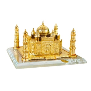 Magideal - Modelo De Metal India Taj Mahal, Adorno De Escritorio, Estatua Artística, Color Dorado Estable, Colección Significativa Para Decoración De Dormitorio,