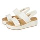 thumbnail image 1 of Sandalias Crocs Brooklyn Cuña Baja Chalk Tan Mujer 9, 1 of 7