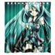 thumbnail image 1 of Cortina de ducha de anime Vocaloid Hatsune Miku, juego de cortina de baño con ganchos, tamaño 66 x 72 pulgadas, 1 of 3