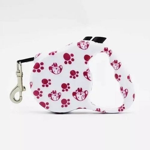 Defensor - Correa Retráctil, Con Botón De Frenado, Perros Mascotas 3Mts Diseño De Garras