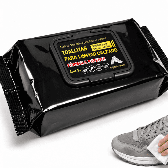 Toallitas Húmedas Agua Limpia Zapatillas Sneakers X80pcs