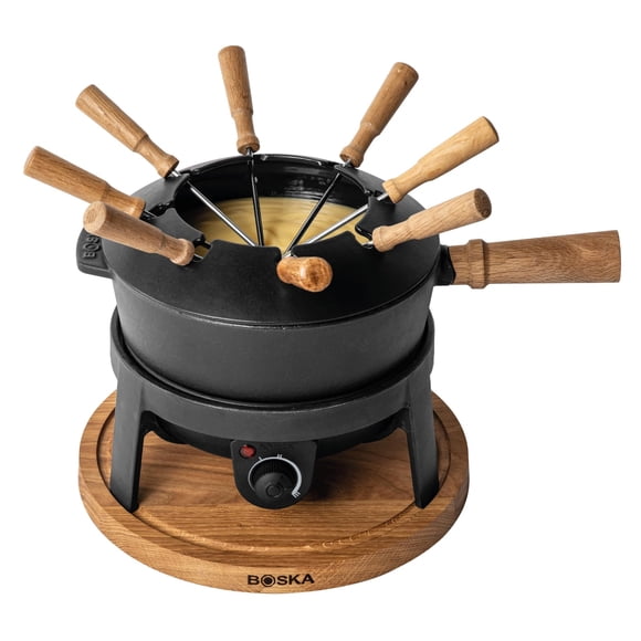 Set de Fondue Eléctrico BOSKA Pro de Hierro Fundido para 8 Personas Negro