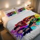 thumbnail image 1 of SKZ Colorful Collage Duvet Cover Set Independence Day Retro Print Soft & Breathable Machine Washable with Zipper Design for Easy Removal, 1 of 1