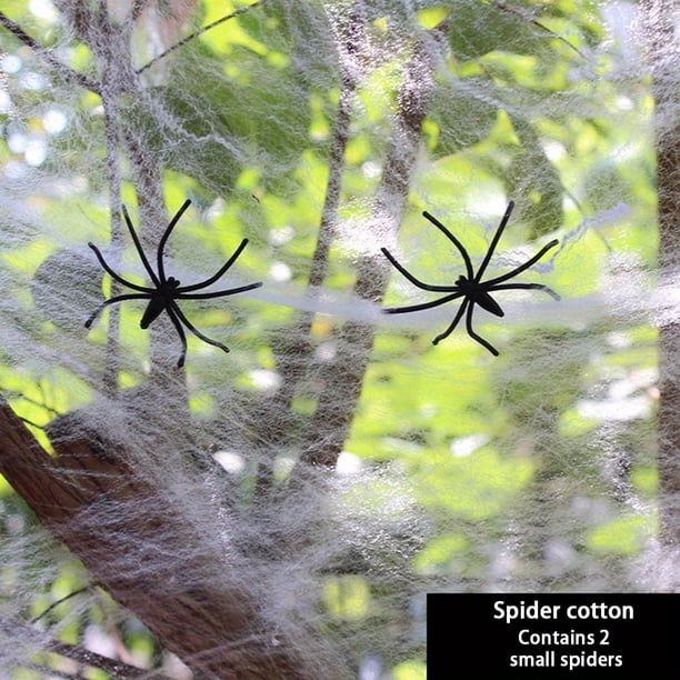 Set, Halloween Decorations Artificial Spider Web Super Stretch Cobwebs With Fake Spiders Scary Party Scene Decor Horror House Props, Halloween Decor, Halloween Supplies
