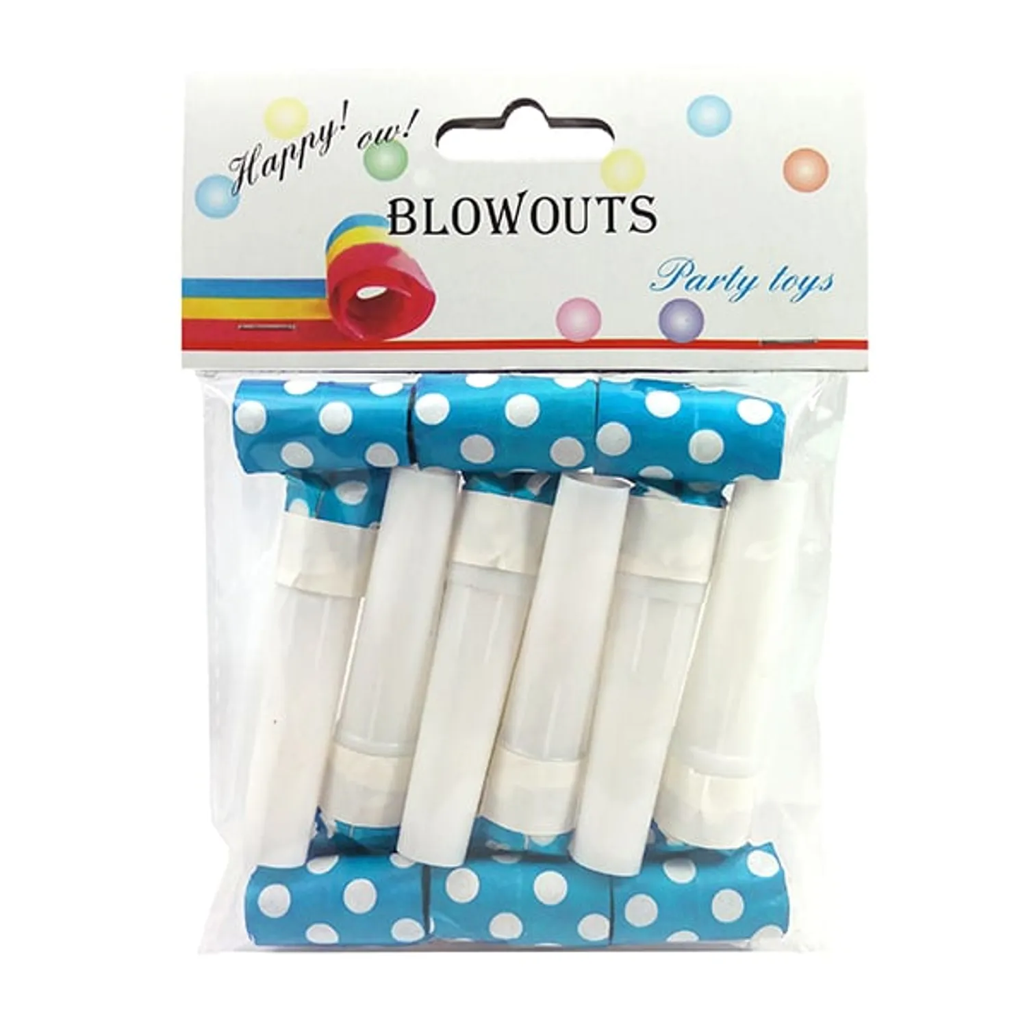 Genérico - Pito Serpiente Polka Celeste X6 Uni