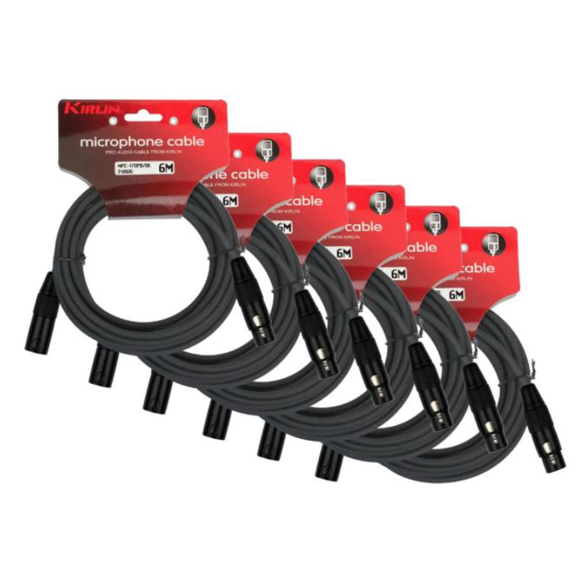 Pack 6 Cable Microfono Serie C Xlr6m Kirlin Mpc6-470pb-6
