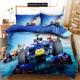 thumbnail image 1 of Red Racing Car FRacer Bedding Set Boys Girls Duvet Cover Pillowcase Bed Adult Bedroom, 1 of 5