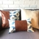 thumbnail image 3 of Cojin Decorativo Ecocuero Azul Y Beige 50X30 Relleno, 3 of 3