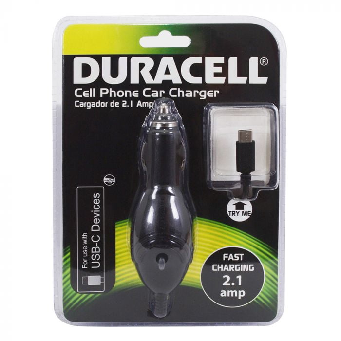 Cargador De Auto Con Cable Usb-c 2.1 A Duracell Du6193