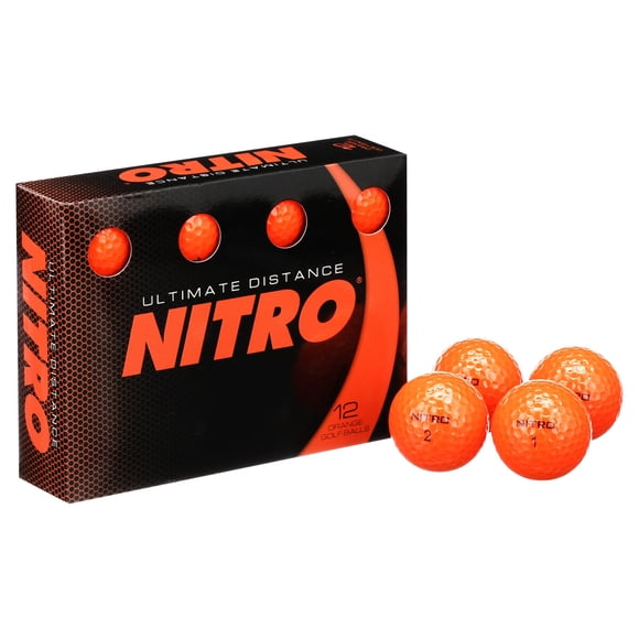 Pelotas Golf Nitro Ultimate Distance Naranja 12 Unidades