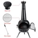 thumbnail image 4 of Chimenea exterior SINGLYFIRE de hierro para leña, 4 of 9