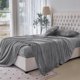 thumbnail image 5 of Juego de sábanas Elegant Comfort de franela de terciopelo completamente gris, 4 piezas, 5 of 9