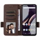 thumbnail image 4 of Funda Cartera para BLU C9 Tapa Flip con Ranuras y Soporte Marrón, 4 of 5