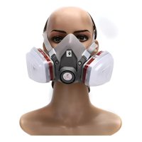 Genérica - 6200 Mascara Gas Full Face Incluir Filtros Respiración Antigas Diseño De Silicona Ideal Para Trabajos Agrícolas, Pintura, Gases Orgánicos, Etc.