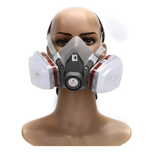 Genérica - 6200 Mascara Gas Full Face Incluir Filtros Respiración Antigas Diseño De Silicona Ideal Para Trabajos Agrícolas, Pintura, Gases Orgánicos, Etc.