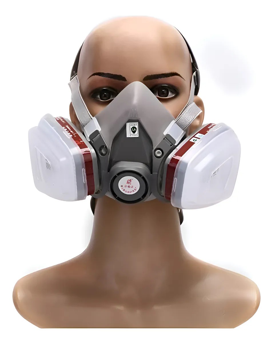 Genérica - 6200 Mascara Gas Full Face Incluir Filtros Respiración Antigas Diseño De Silicona Ideal Para Trabajos Agrícolas, Pintura, Gases Orgánicos, Etc.