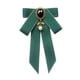thumbnail image 3 of Pajarita Cinta Broche Bowknot Pajarita Regalo Collar Pin Para Camisa Uniforme Traje Verde Oscuro, 3 of 5