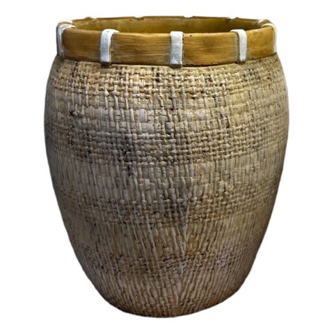 Genérico - Maceta Decorativa Plantas Arcilla Imitación De Ratán Jhn