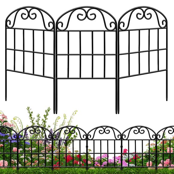 Panel de Cerca QIAOKAIYAN Negro 61 cm – Pack de 19