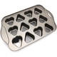 thumbnail image 1 of Moldes redondos para muffins con base extraíble, antiadherentes, con 12 agujeros, para tartas de chocolate, huevos y tartas, con forma de corazón para fiestas, cumpleaños y San Valentín, de 13 pulgada, 1 of 5