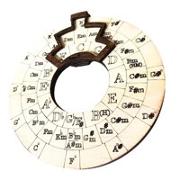 Magideal - Círculo De Quintas Rueda Herramienta De Melodía De Madera Rueda De Acordes Musicales Rueda De Acordes De Madera Para Guitarra Piano Bajo Violín Notas , 15Cm