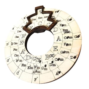 Magideal - Círculo De Quintas Rueda Herramienta De Melodía De Madera Rueda De Acordes Musicales Rueda De Acordes De Madera Para Guitarra Piano Bajo Violín Notas , 15Cm