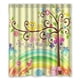 thumbnail image 1 of Cortina de ducha multicolor con diseño de búho y arcoíris, con ganchos, tamaño 60 x 72 pulgadas, 1 of 3