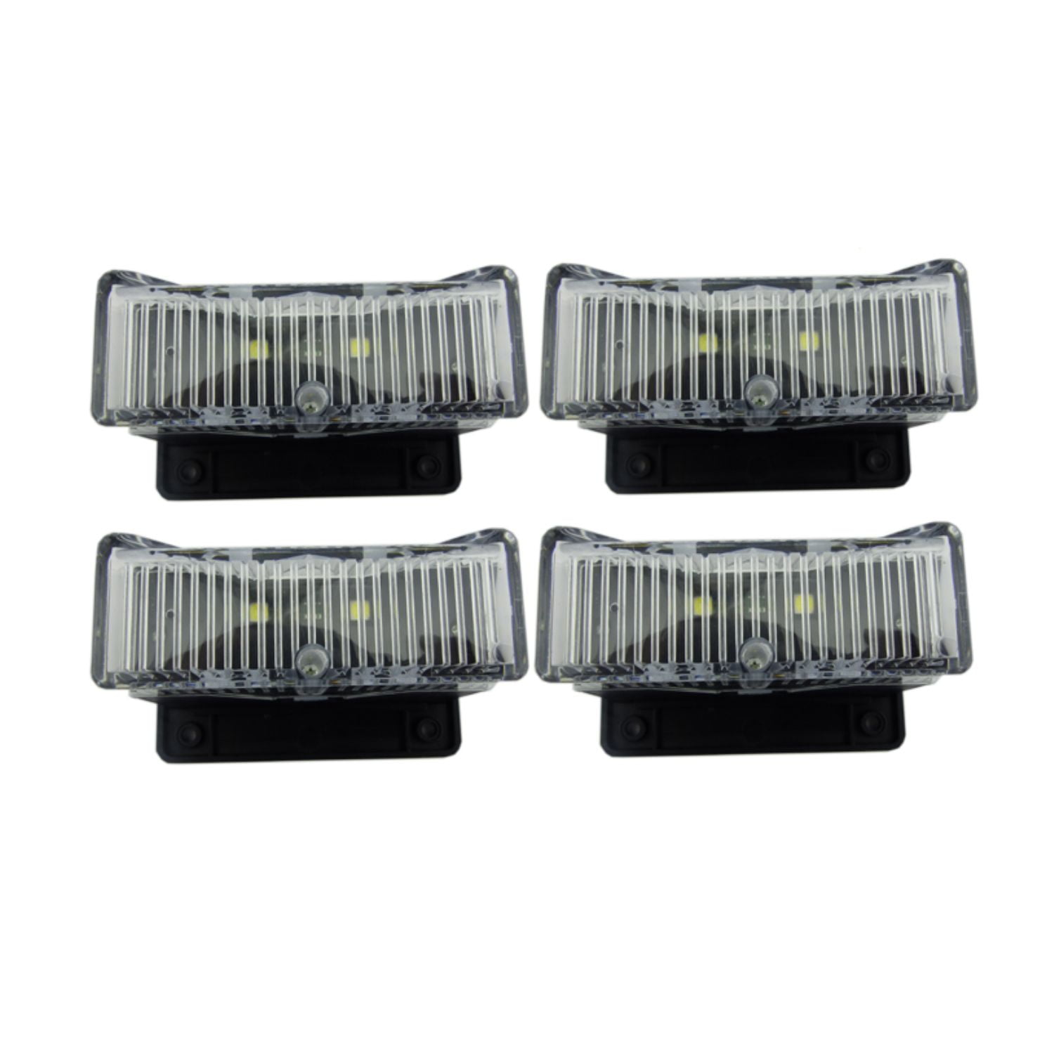 Importclick - Set 4 Aplique Solar Led Mini Luz Blanca