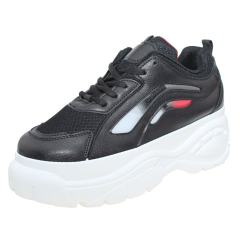 Zapatilla Terraplen Negro Vía Franca