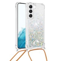 Funda Foxdock Para Samsung Galaxy S22 Con Cuerda Ajustable, Brillo Líquido, Protección Antigolpes Y Lente – Ideal Para Regalo