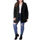 thumbnail image 2 of Abrigo largo de doble botonadura con solapa dentada para mujer de talla grande Agnes Orinda para un invierno elegante 2X Negro, 2 of 8